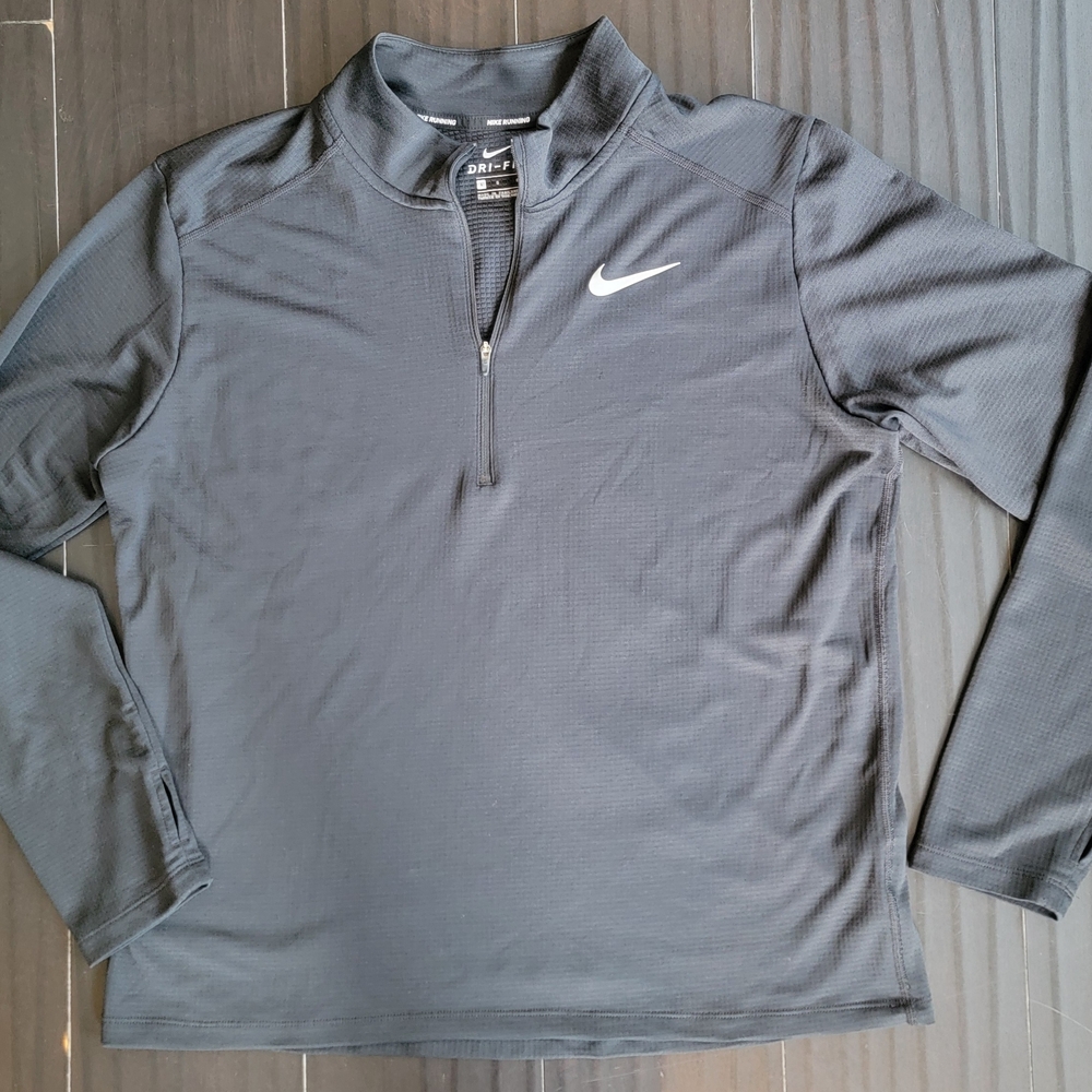Nike Men's Dark Gray Quarter-Zip Jacket